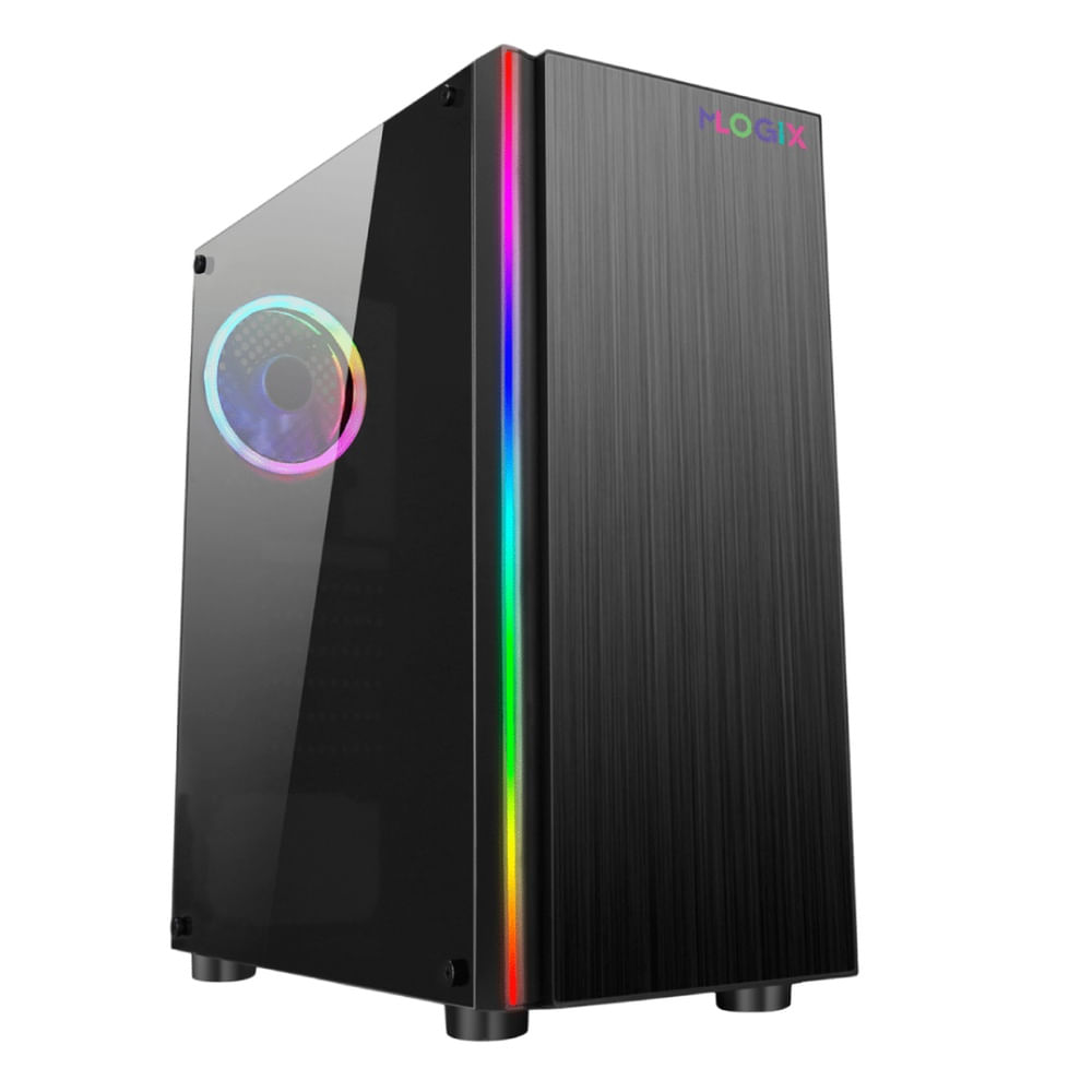 Gabinete MLOGIX Fighter Sin Fuente RGB Fan